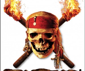 Pirates of the Caribbean Dead Man's Chest White Poster Skull