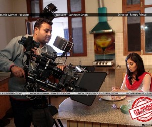 Director Prince and Bhanushree Mehra on set of Fer Mamla Gadbad Gadbad