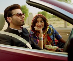 Khoobsurat - Sonam Kapoor, Fawad Khan in Car Wallpapers